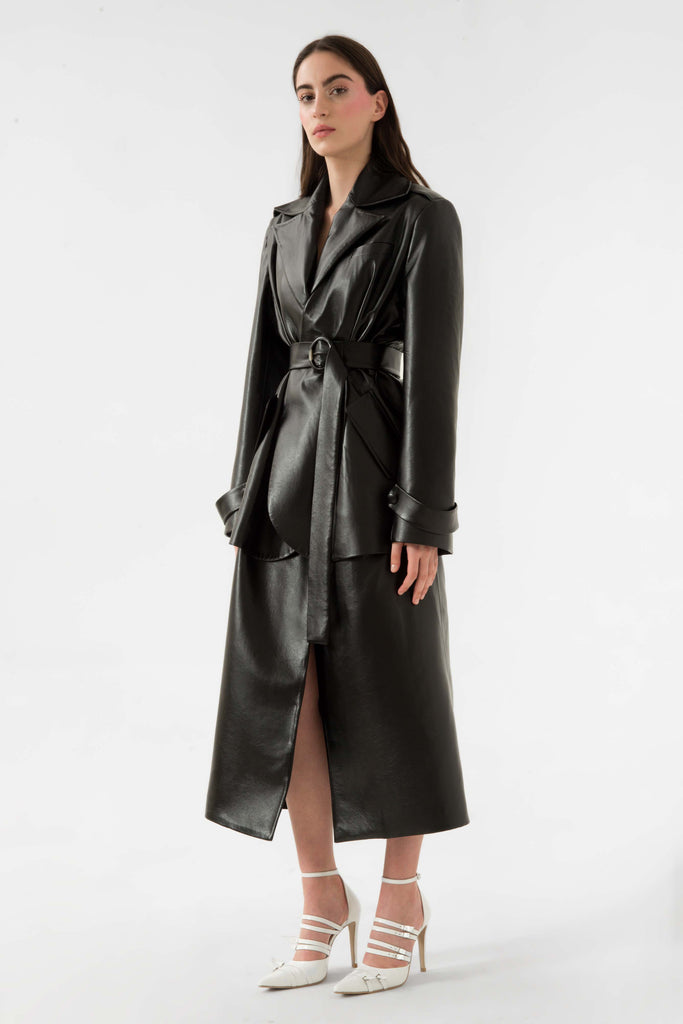 Faux leather trench coat | Materiel