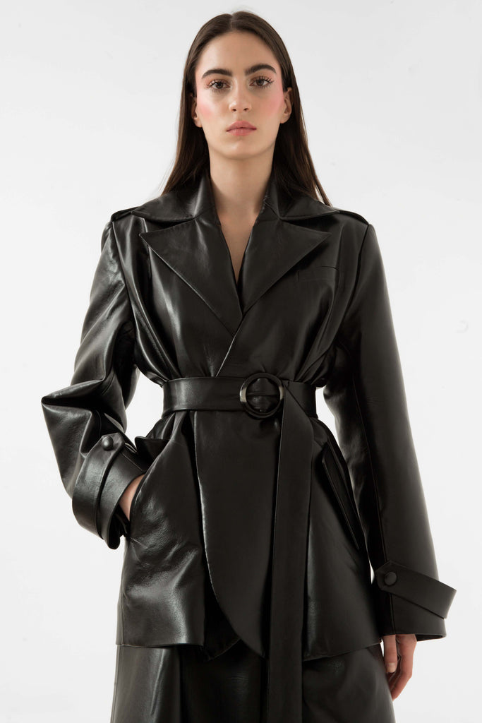 Faux leather trench coat | Materiel