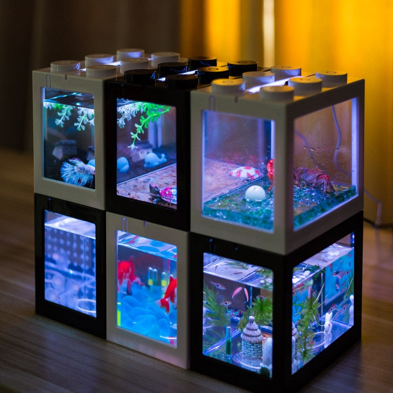 Mini LED Betta Fish Tank WhatsupHome