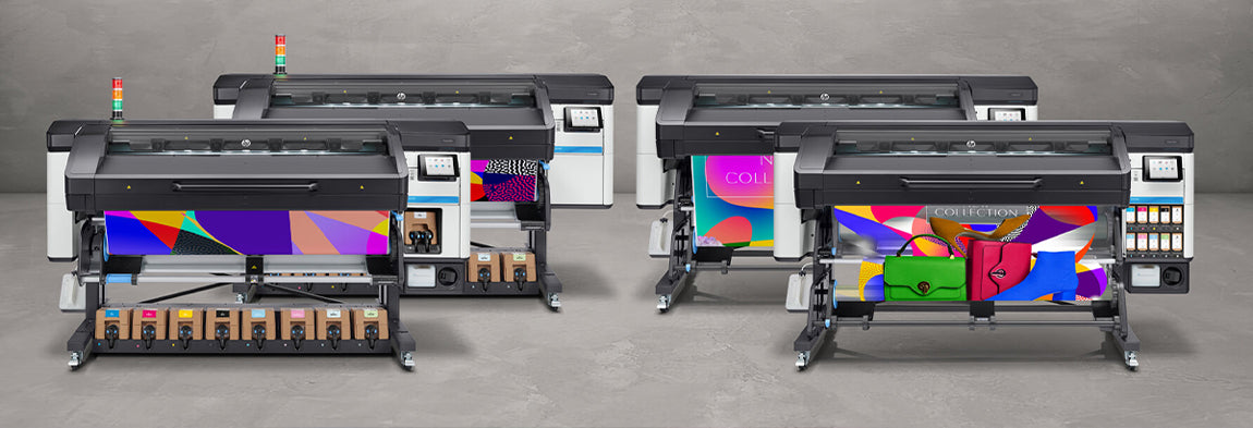 HP Latex printer prints bright, clear colors.