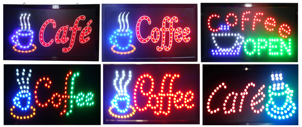 ป้ายไฟร้านกาแฟ LED Display ป้ายไฟหน้าร้าน ป้ายร้านกาแฟ ป้ายคาเฟ่ Café LED