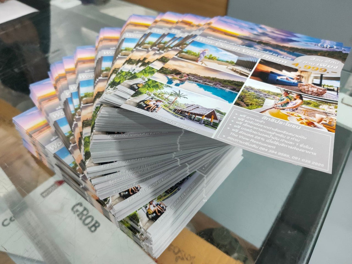 Flyer Brochure leaflet printing service in bangkok Thailand good quality fast delivery