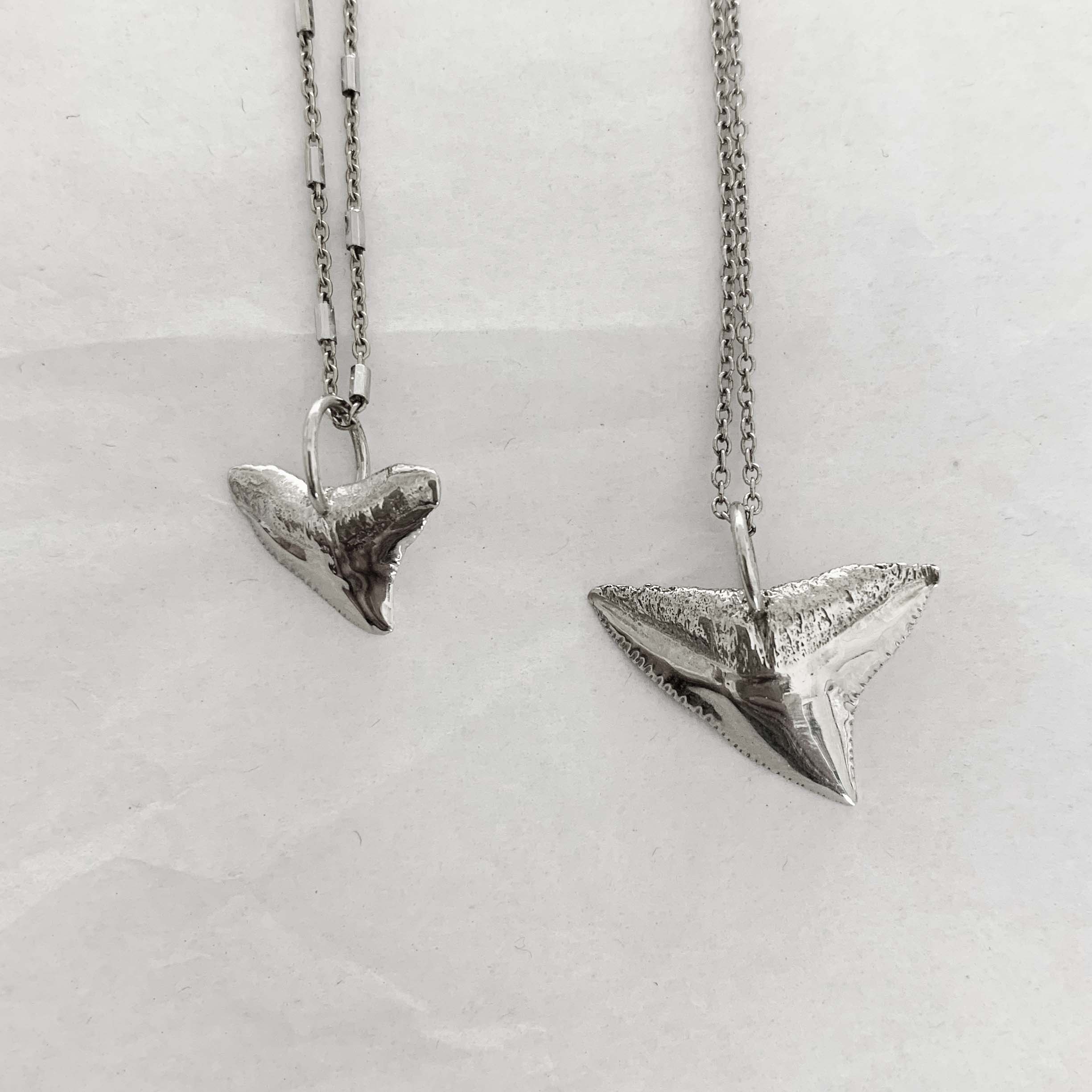 Bull Shark Necklace, Silver