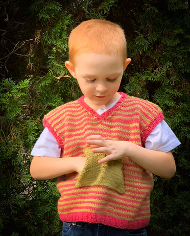 A Very Small Vest Complete with a Pocket for Collecting Haycorns, Sleeveless Vest with Pocket