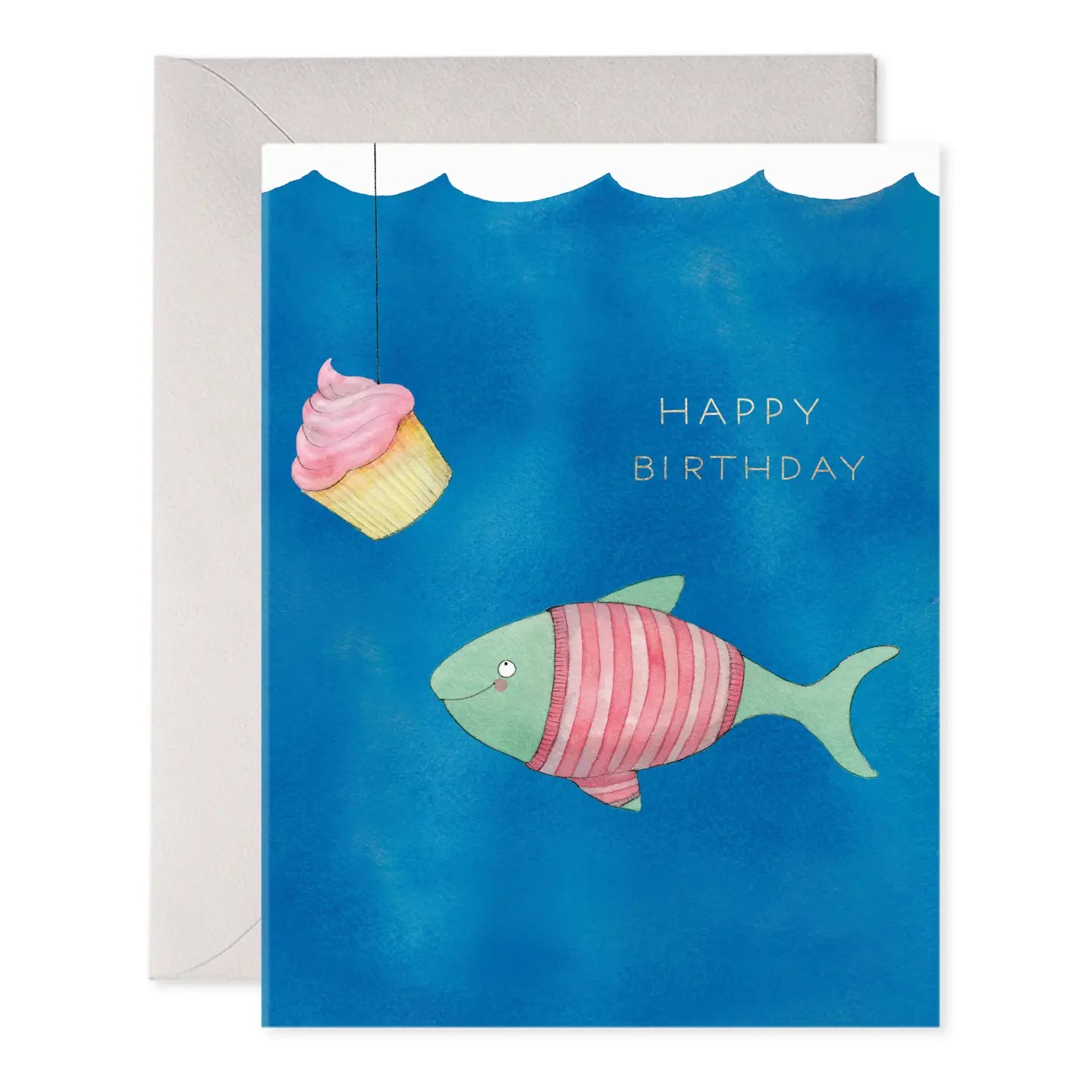 Cupcake Bait Birthday Card
