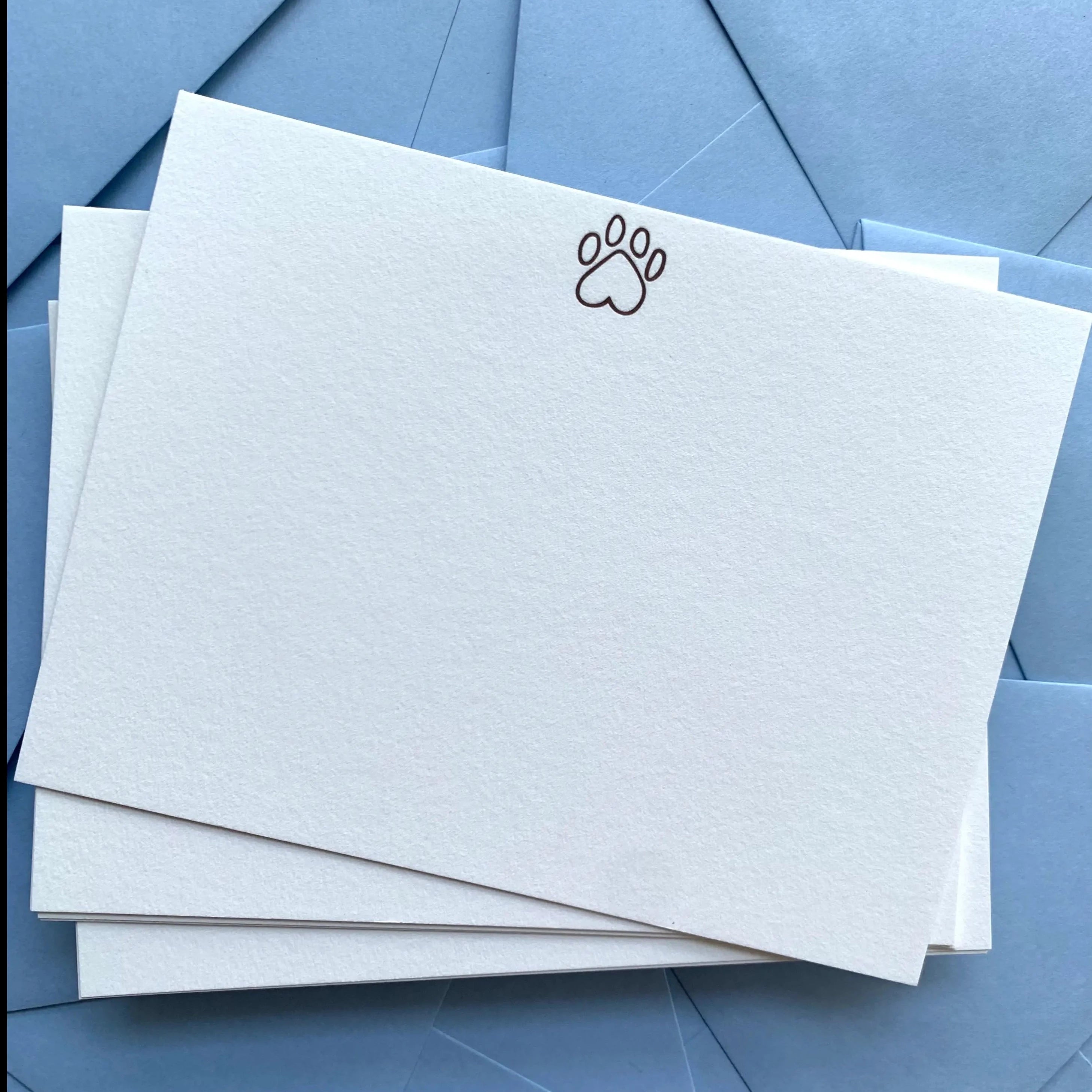 Paw Print Notecard Set
