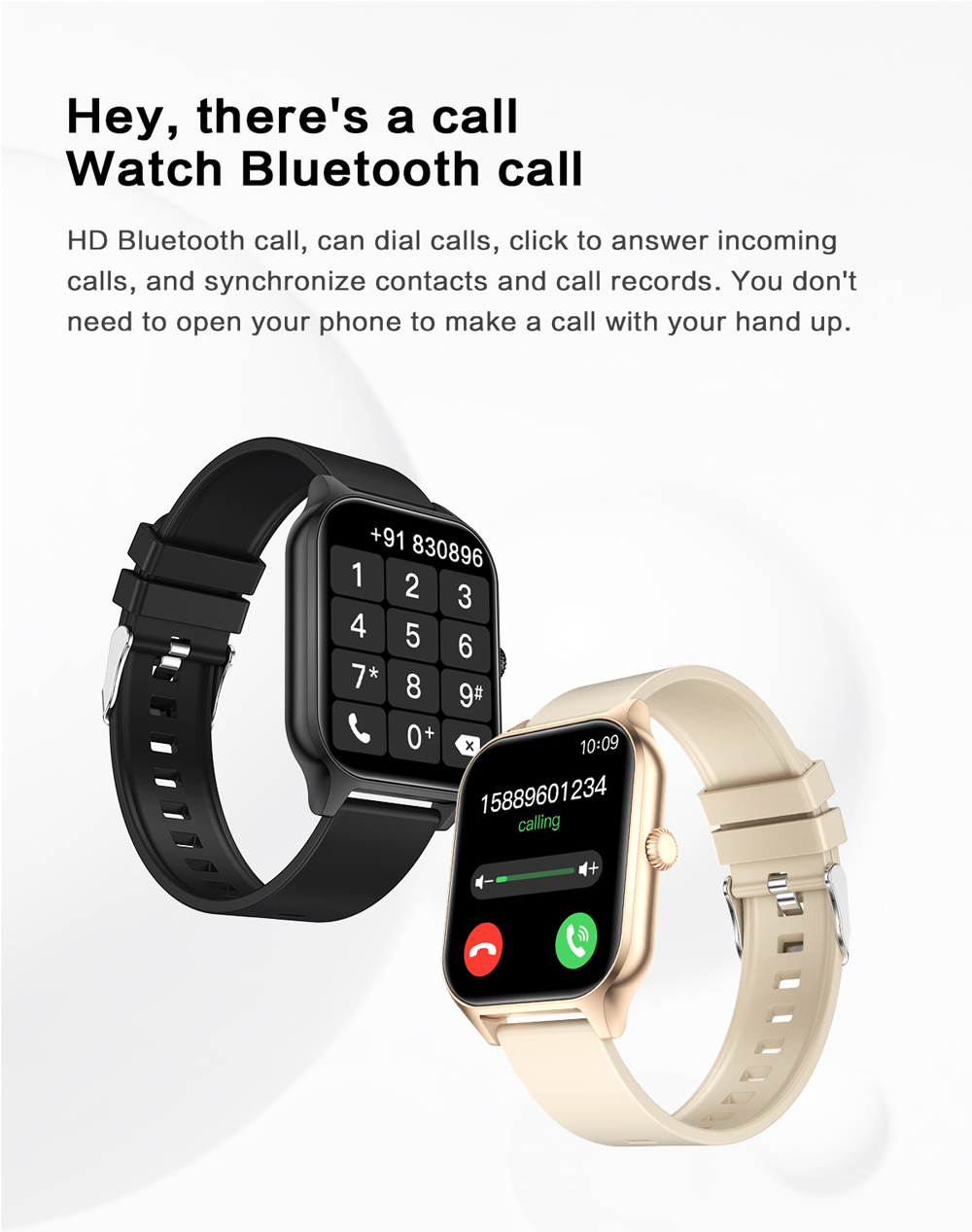 2023 Bluetooth Call Smart Watch Women Custom Dial Watches Men Sport Fitness