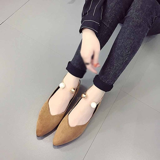 womens pointed flat shoes