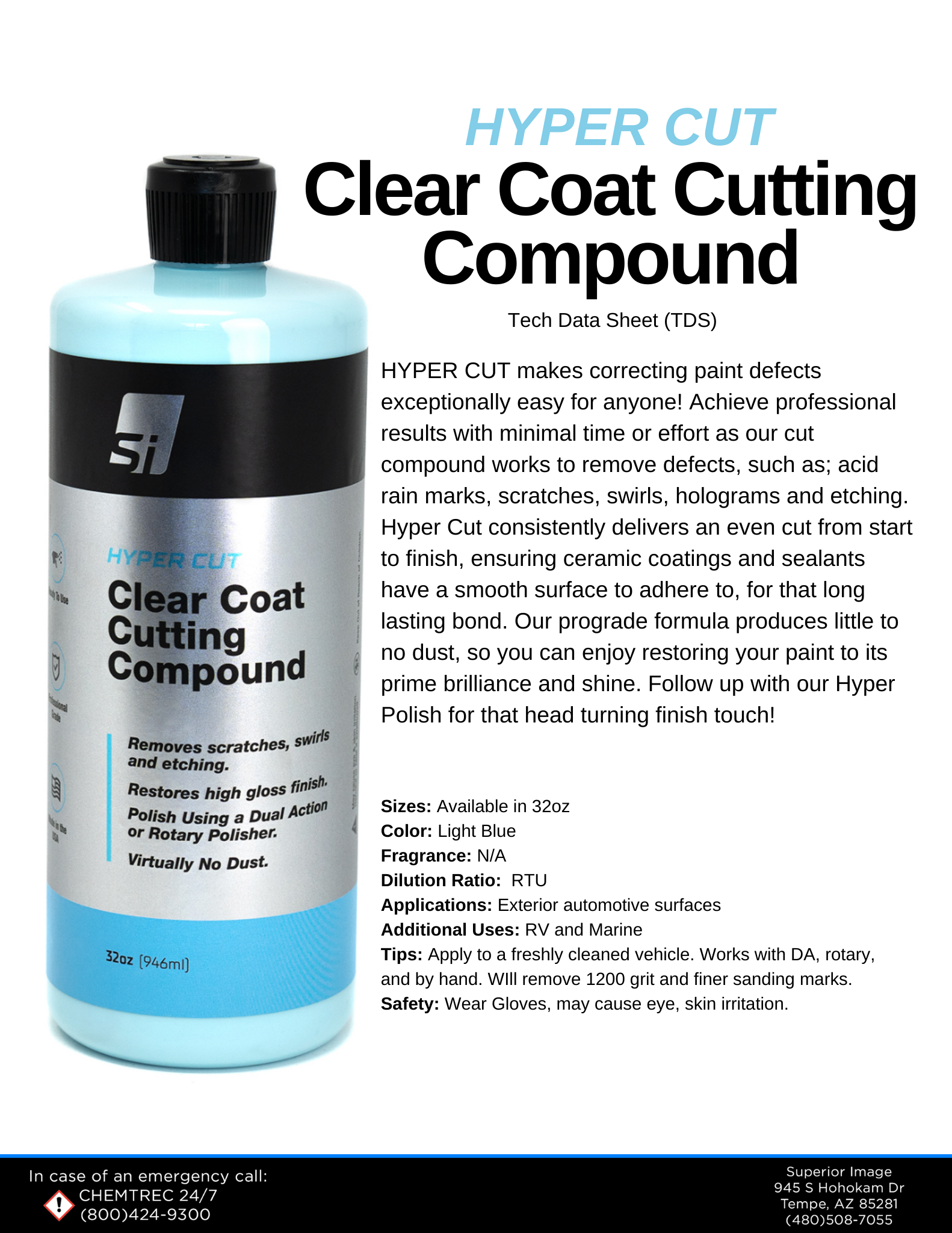 Hyper Cut Clear Coat Cutting Compound – Superior Image Car Care