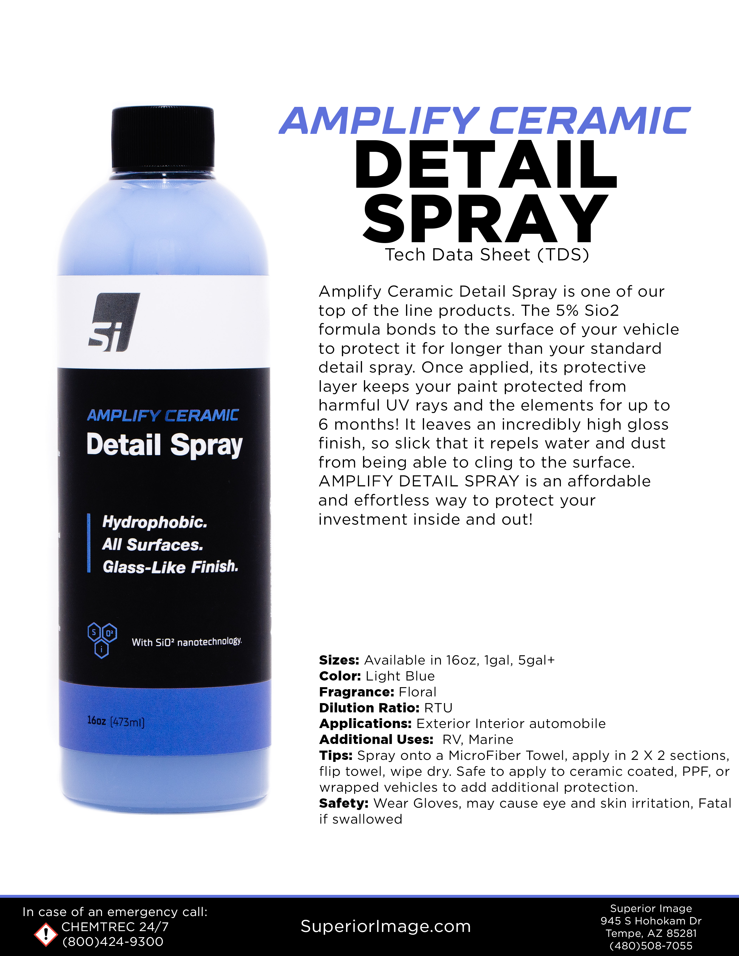 Si02 Ceramic Detail Spray (16 oz.)