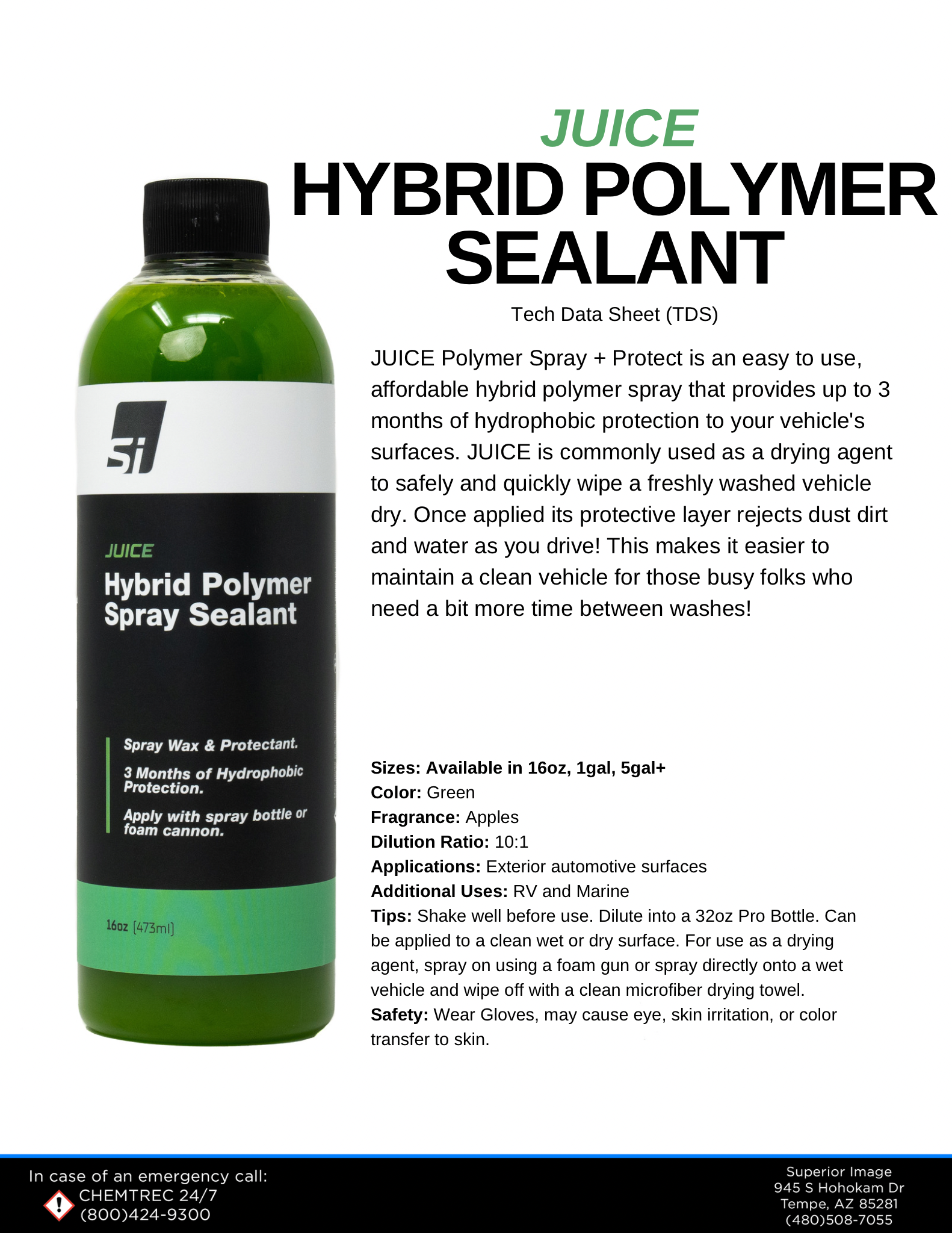 Juice Polymer Spray + Protect – Superior Image Car Wash Supplies