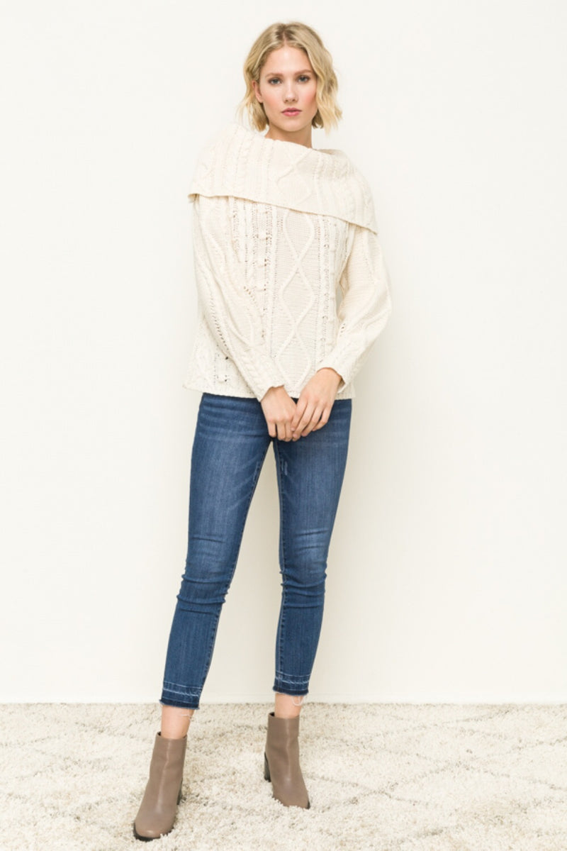 Cowl Neck Sweater - HeartsEase Clothing