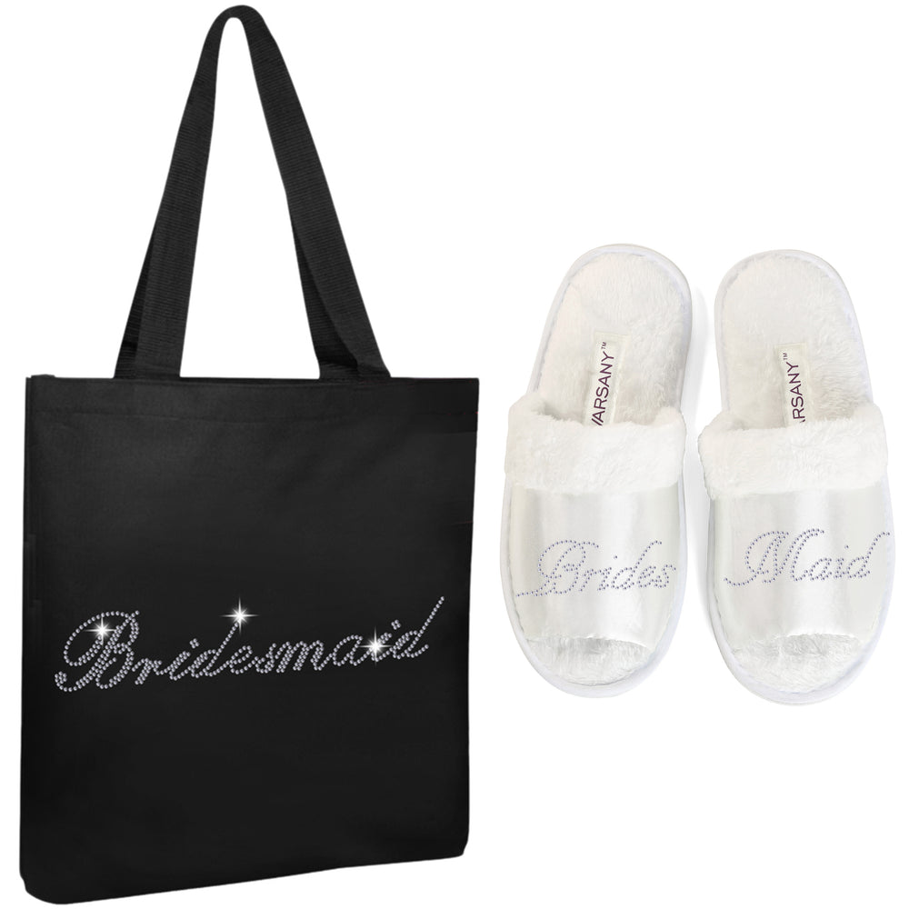 black bridesmaid slippers