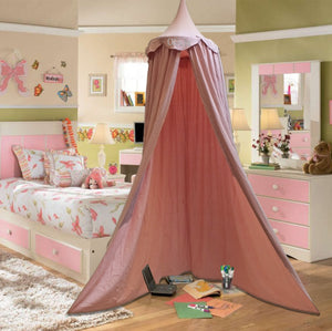 girls pink bed canopy