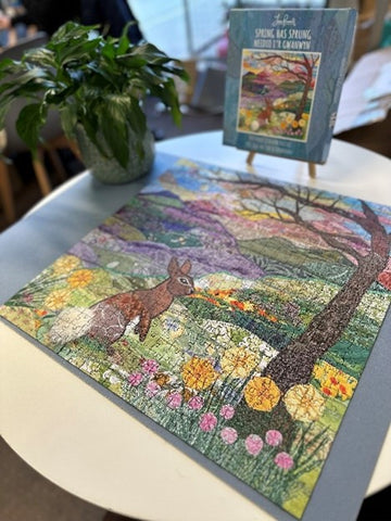 Spring has Sprung bilingual custom puzzle by Josie Russell