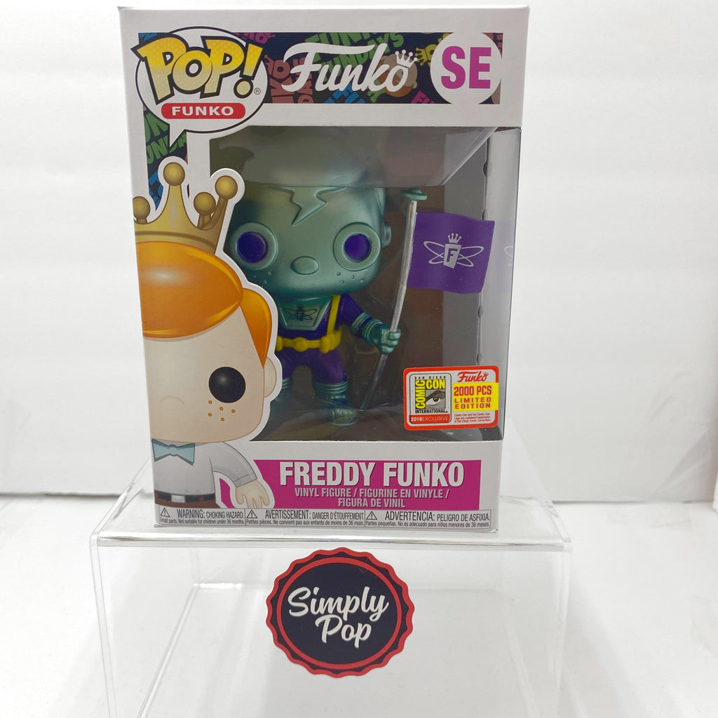 Funko Pop Freddy Funko Space Teal Metallic 2018 SDCC Limited Simply Pop