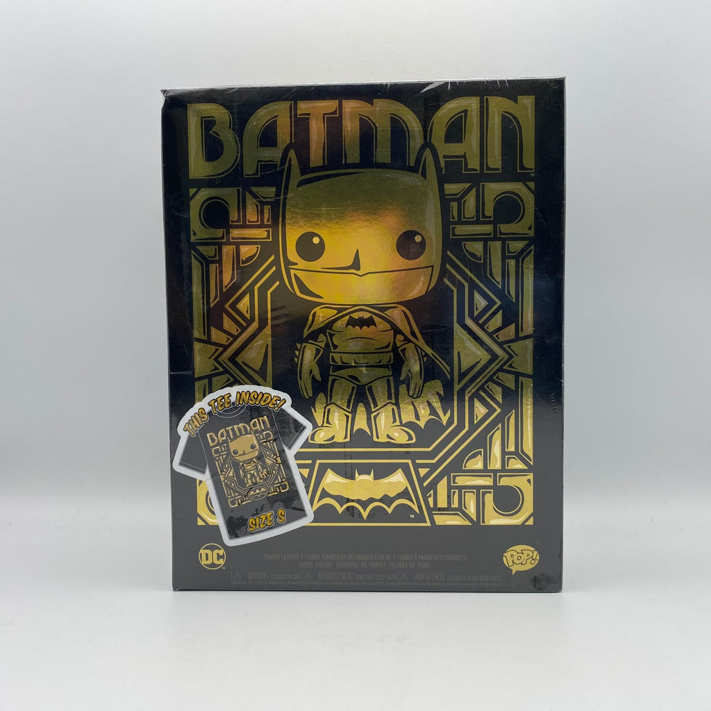 Funko Pop Batman (Gold Chrome) #144 And Pop T-Shirt Tee Size Small – Simply  Pop