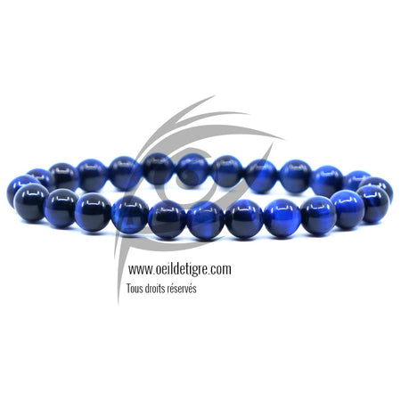 Bracelet Œil de Tigre Bleu (Œil de Faucon)