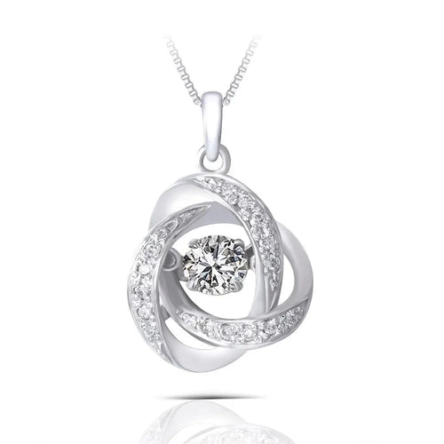 14k White Gold Moissanite Necklace / Pendant 0.25ct Center Stone Moissanite Engagement Rings & Jewelry | Luxus Moissanite