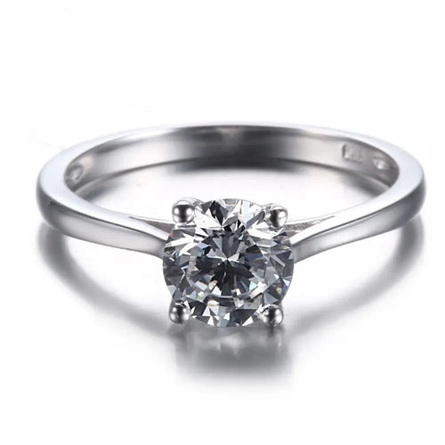 18k White Gold Moissanite Ring 1ct Moissanite Engagement Rings & Jewelry | Luxus Moissanite