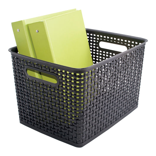 See Jane Work® Weave Bin Small, Black