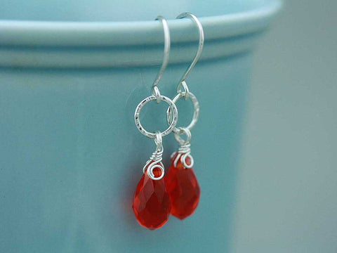 Red Dangle earrings