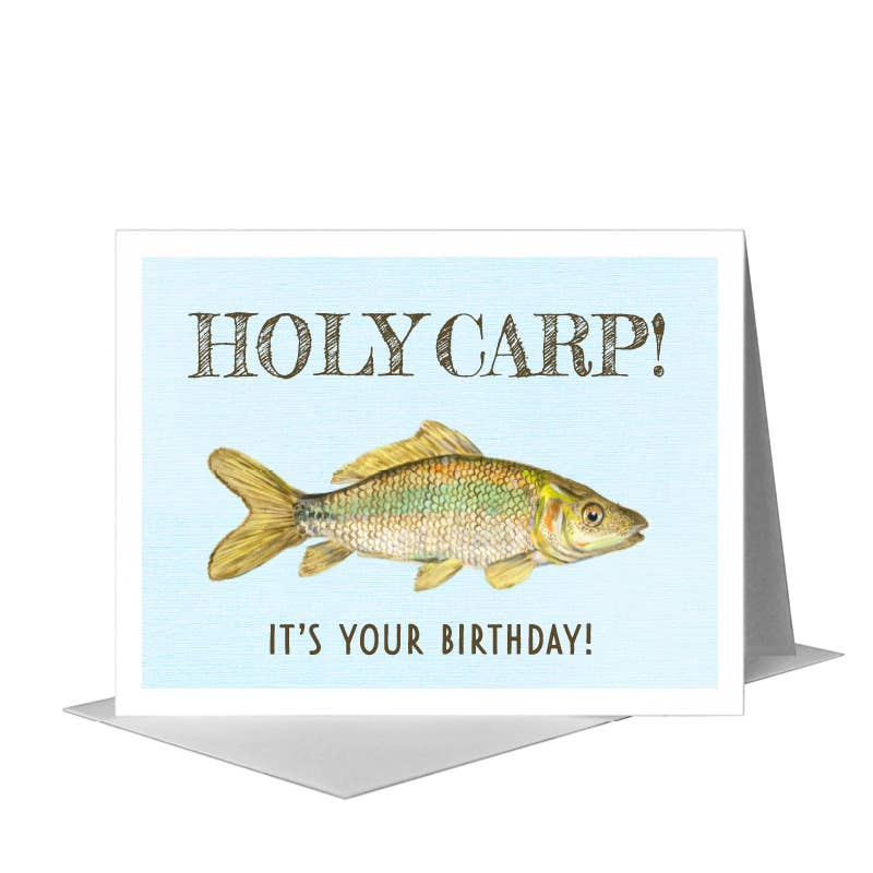 Printed Canvas - Carp, Greeting Card (8455A): A2 Card