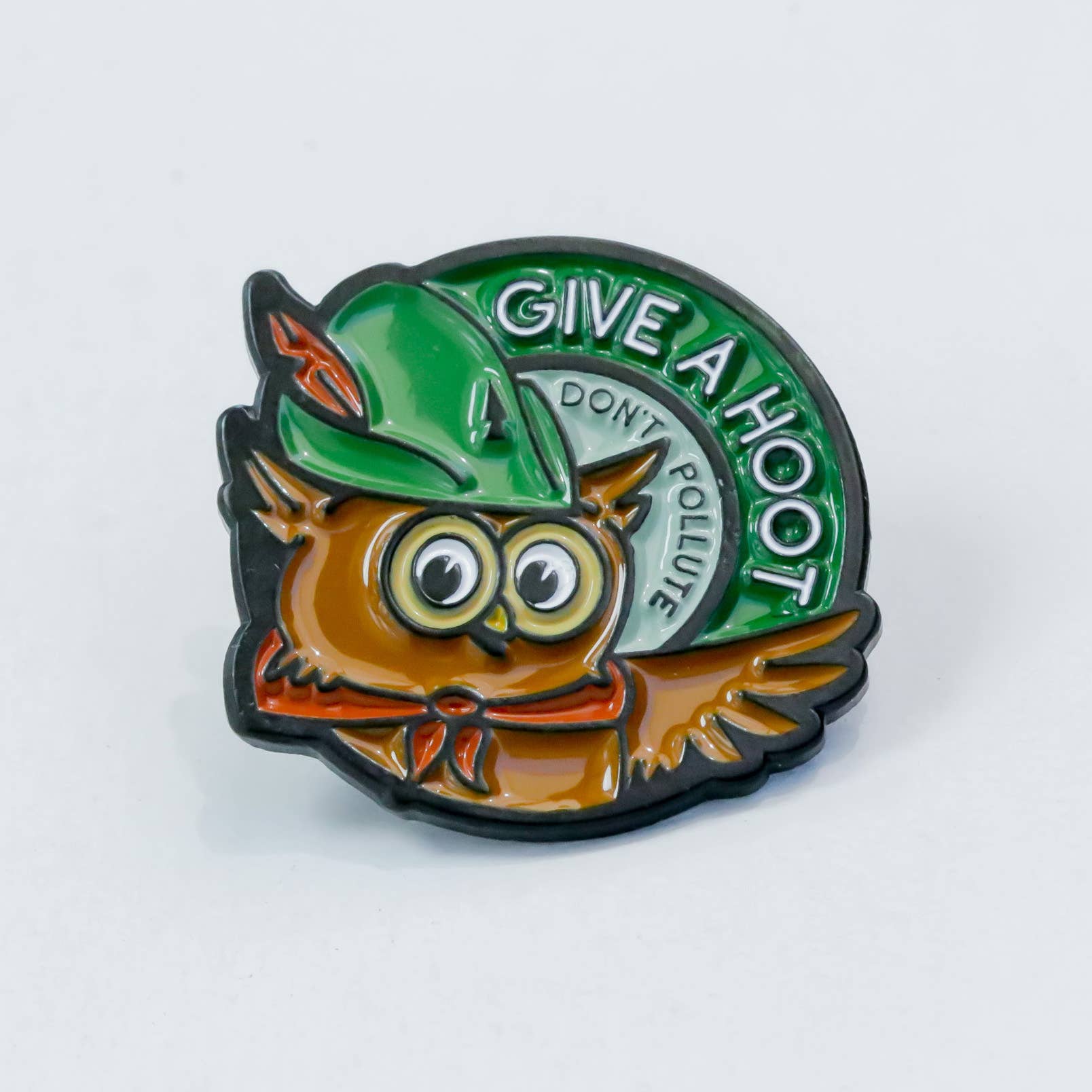 Squatchy - Woodsy Owl Enamel Pin, Give a Hoot Don't Pollute