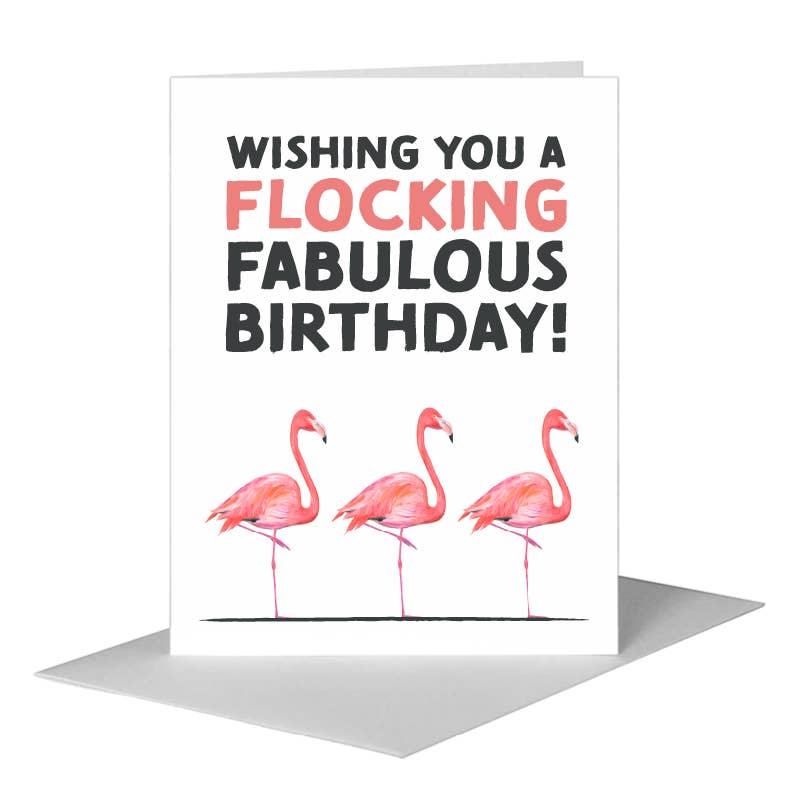Printed Canvas - Flamingo, Greeting Card (8452D): A2 Card