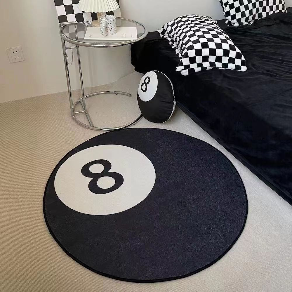 Soft Fluffy Rugs for Bedroom - Black and White Plush Anti-Slip Foot Ma –  DormVibes