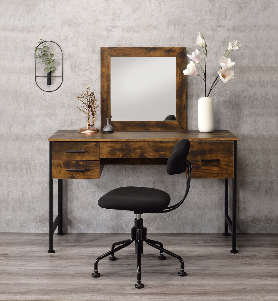 Small Flip Top Vanity Mirror Desk with Organized Storage – DormVibes