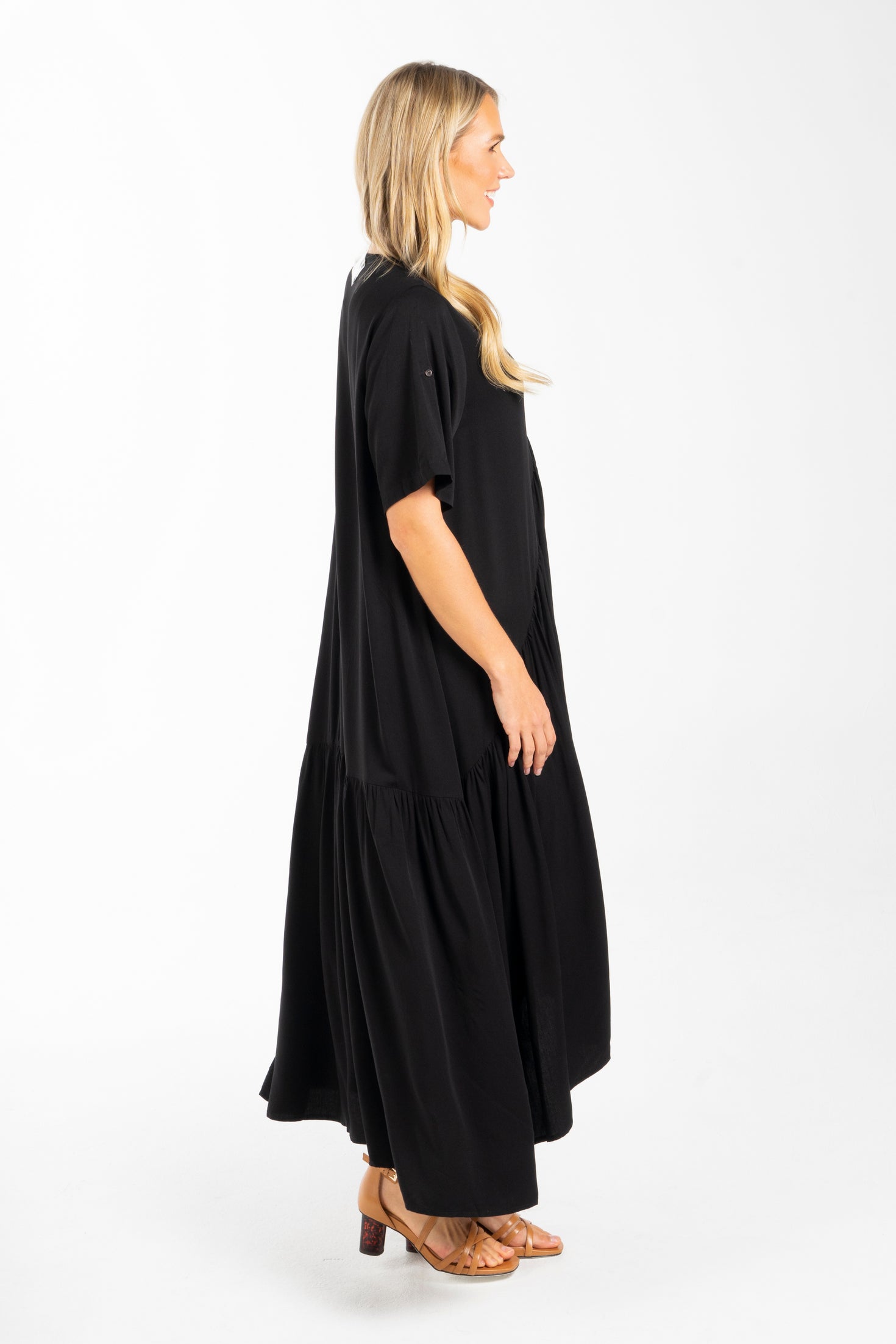 Peak Maxi Dress in Black | Australian Made | PQ Collection