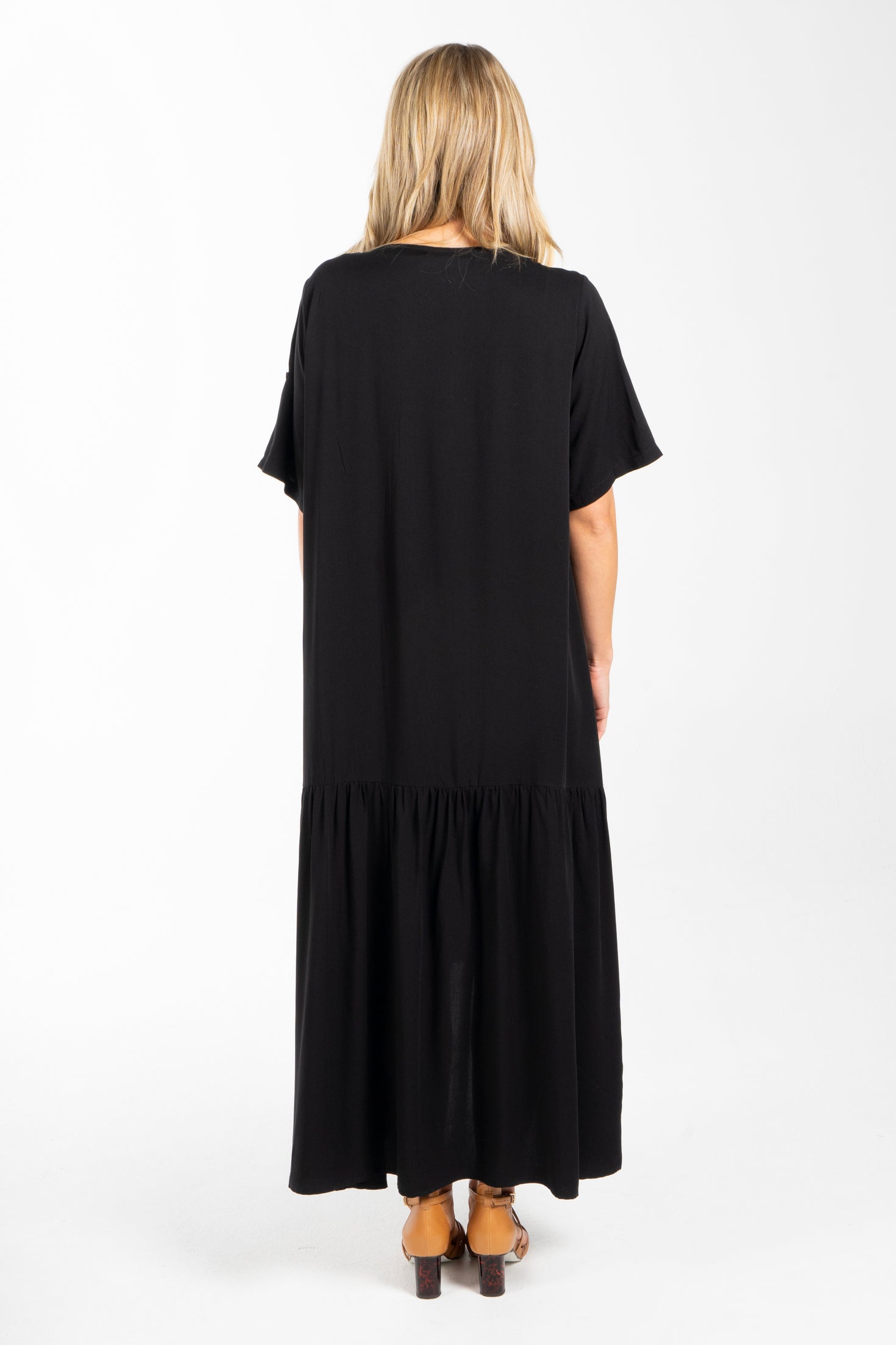 Peak Maxi Dress in Black | Australian Made | PQ Collection