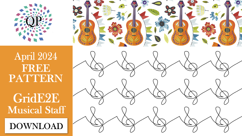 Free Quilting Pantograph Musical Staff Pantograph - Free Pattern of the Month