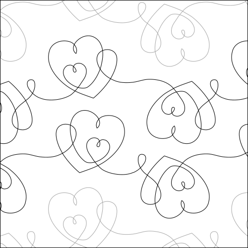 hearts meander quilting pattern