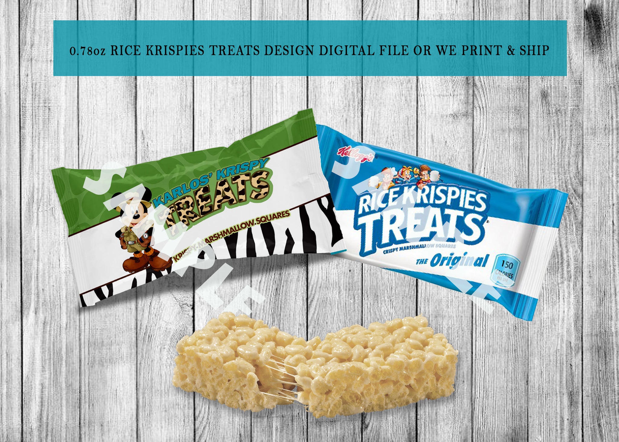 Rice Krispies Treats Wrappers Birthday or Baby Shower - Digital ONLY ...