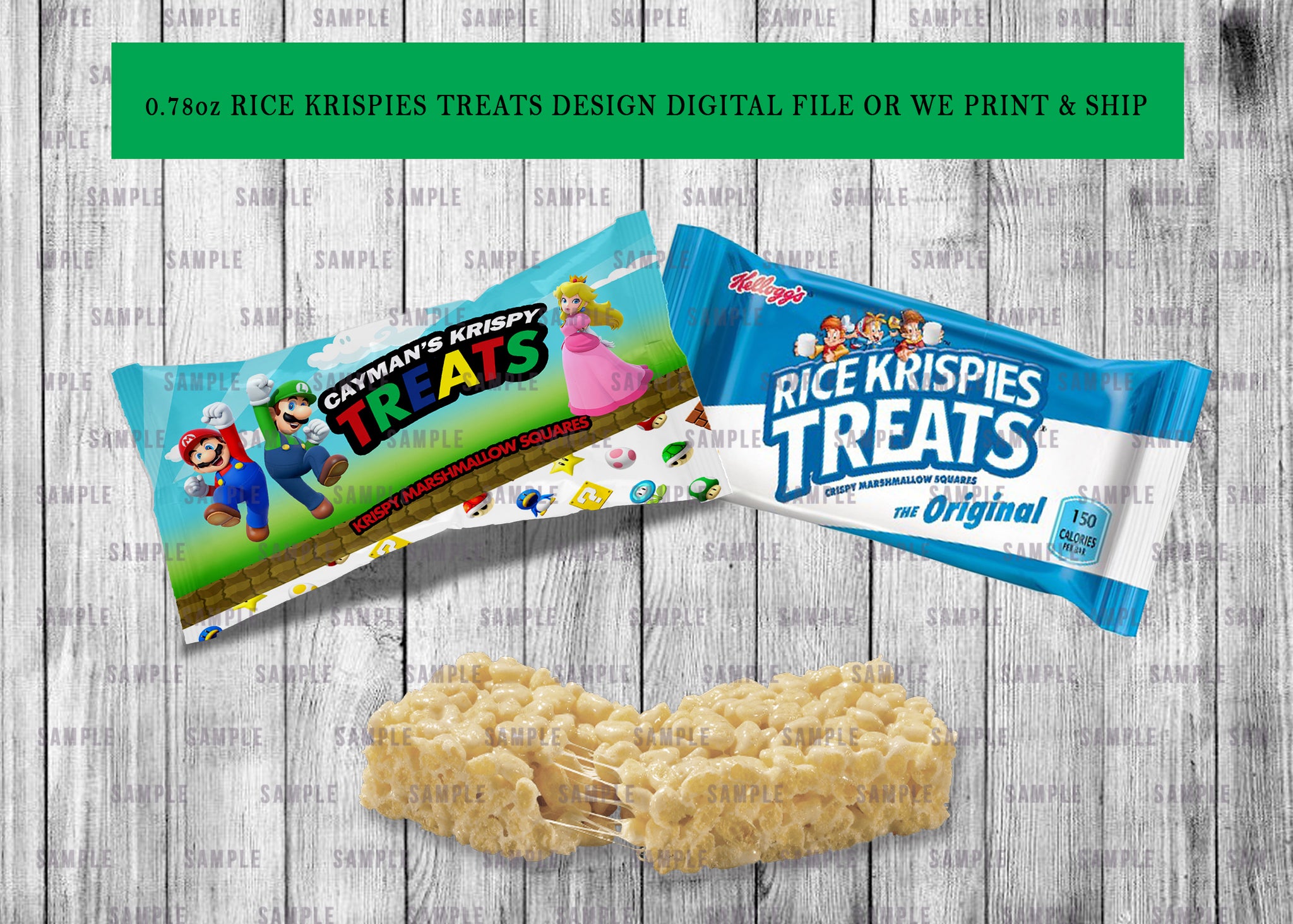 Rice Krispies Treats Wrappers Birthday or Baby Shower - Digital ONLY ...