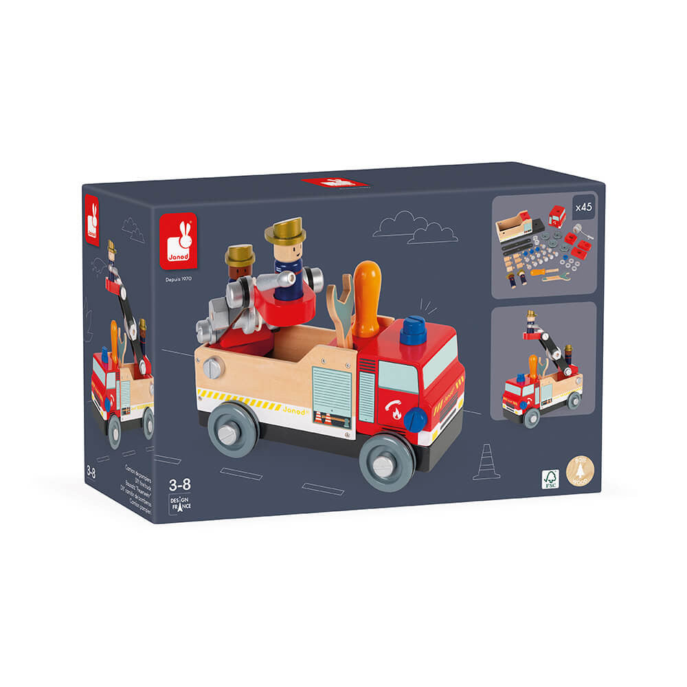 Verouderd stijl Smaak Janod Brico Kids brandweerwagen – The Mini Story