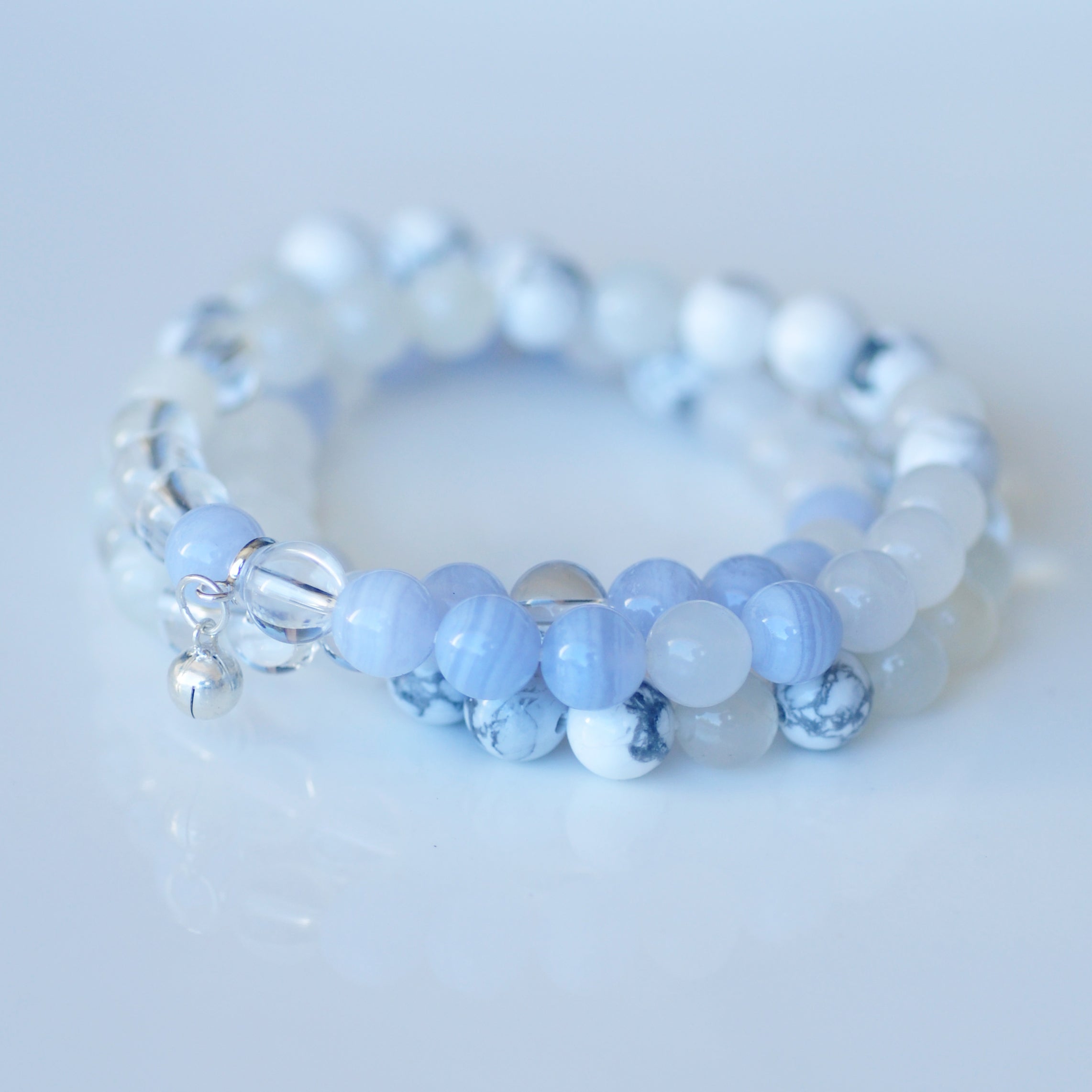 Crown Chakra Bracelet Stack - Calm with FREE CHAKRA DECK – I Love ...