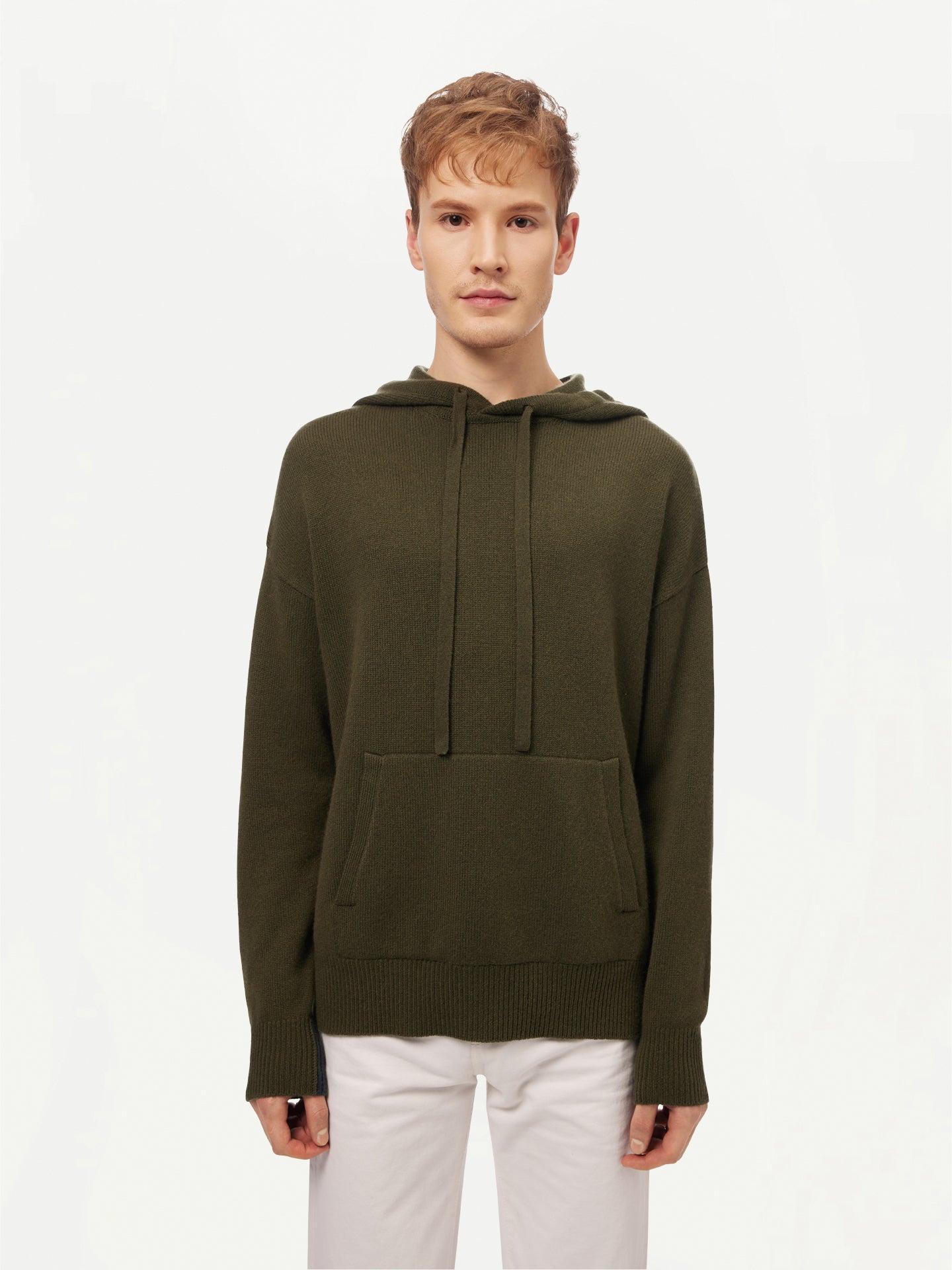 Men’s Cashmere Pullover Capulet Olive - Gobi Cashmere