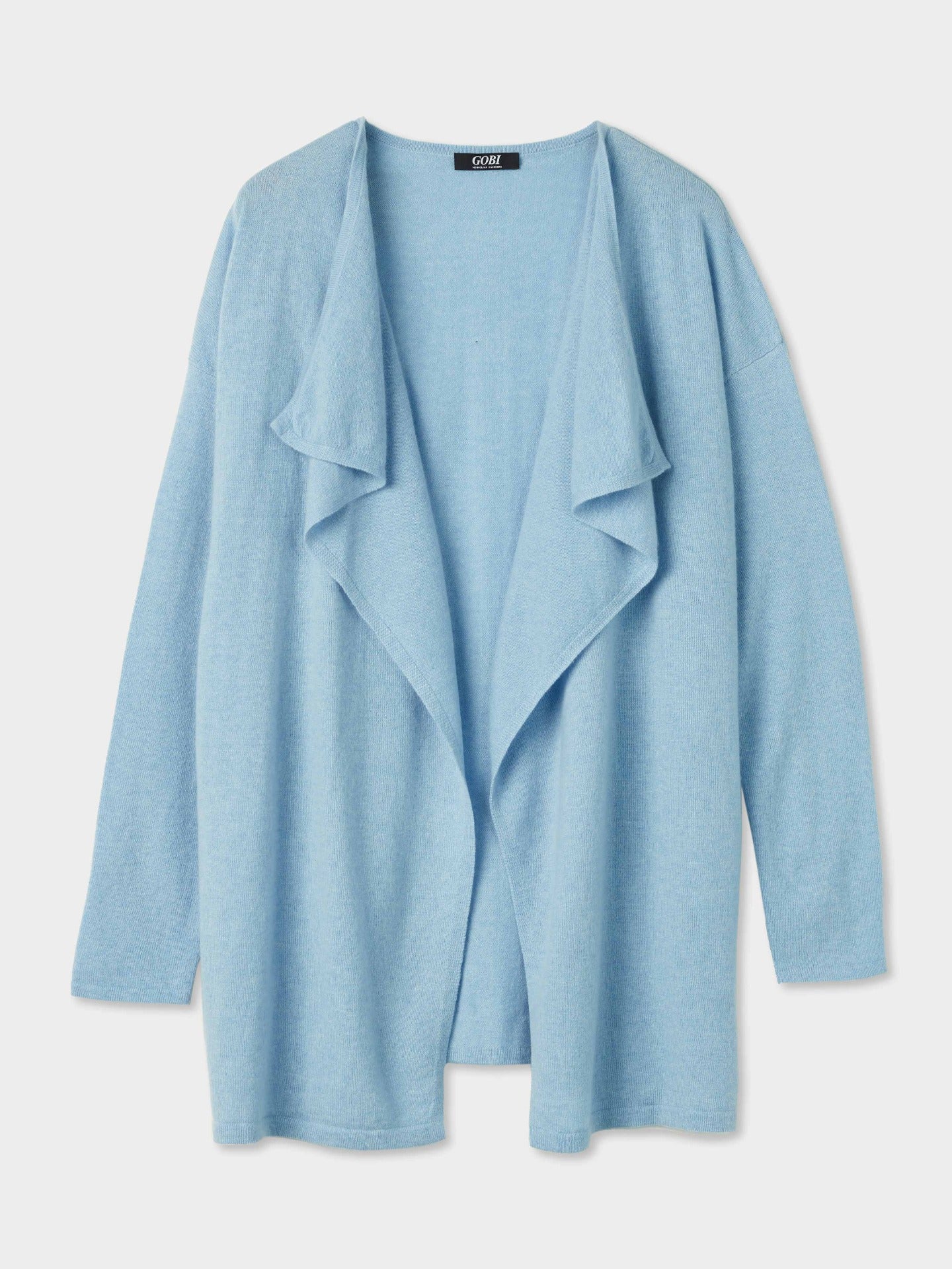 Buy POCKE-DETAIL LIGHT BLUE LOOSE KNIT CARDIGAN for Women Online in India