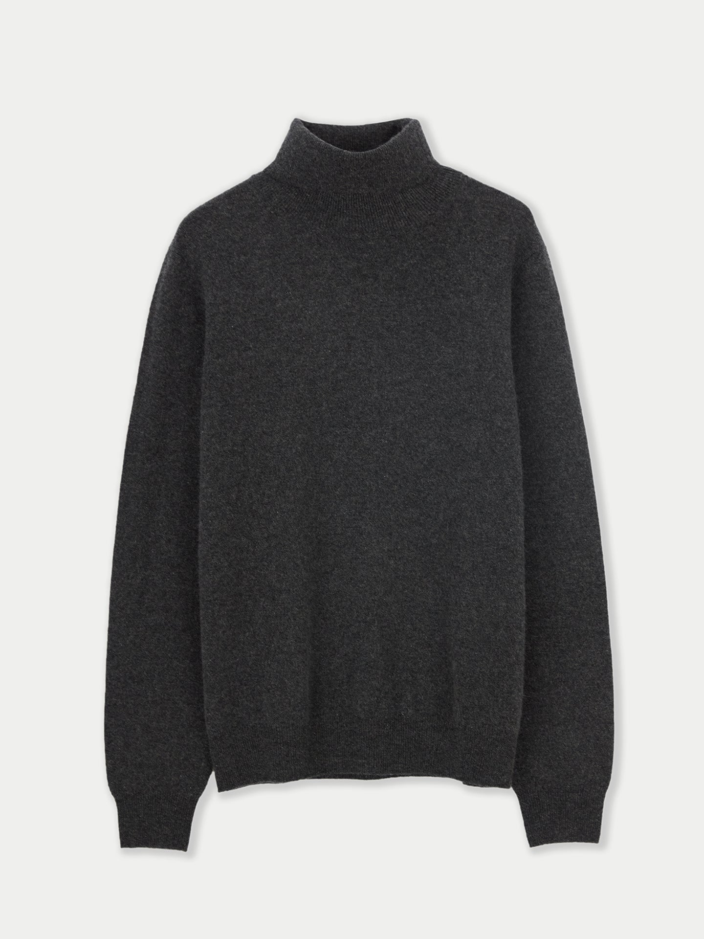 Men's Cashmere Basic Turtle Neck Sweater Black - Gobi Cashmere