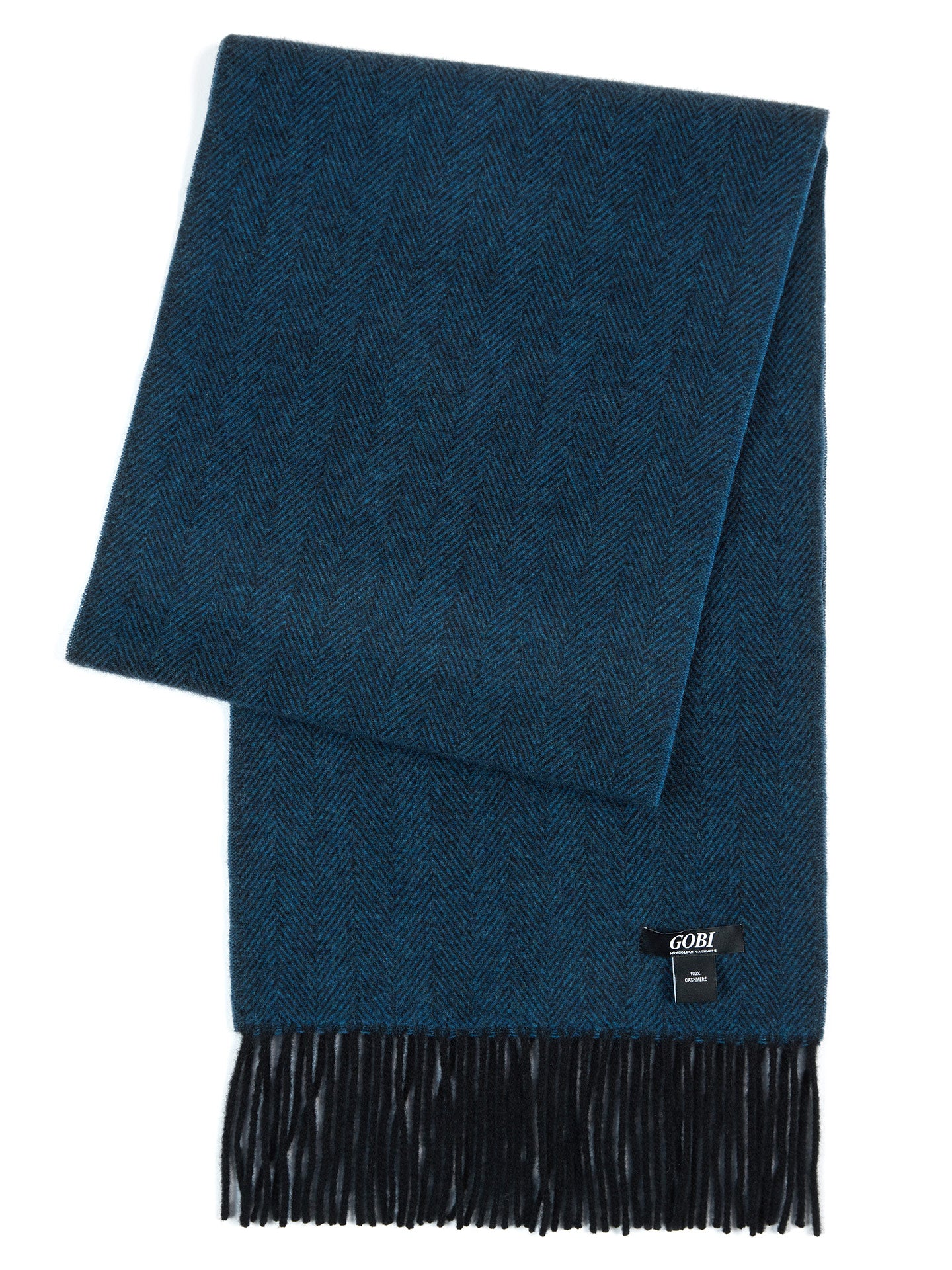 Check Cashmere Scarf in Navy | Burberry® Official