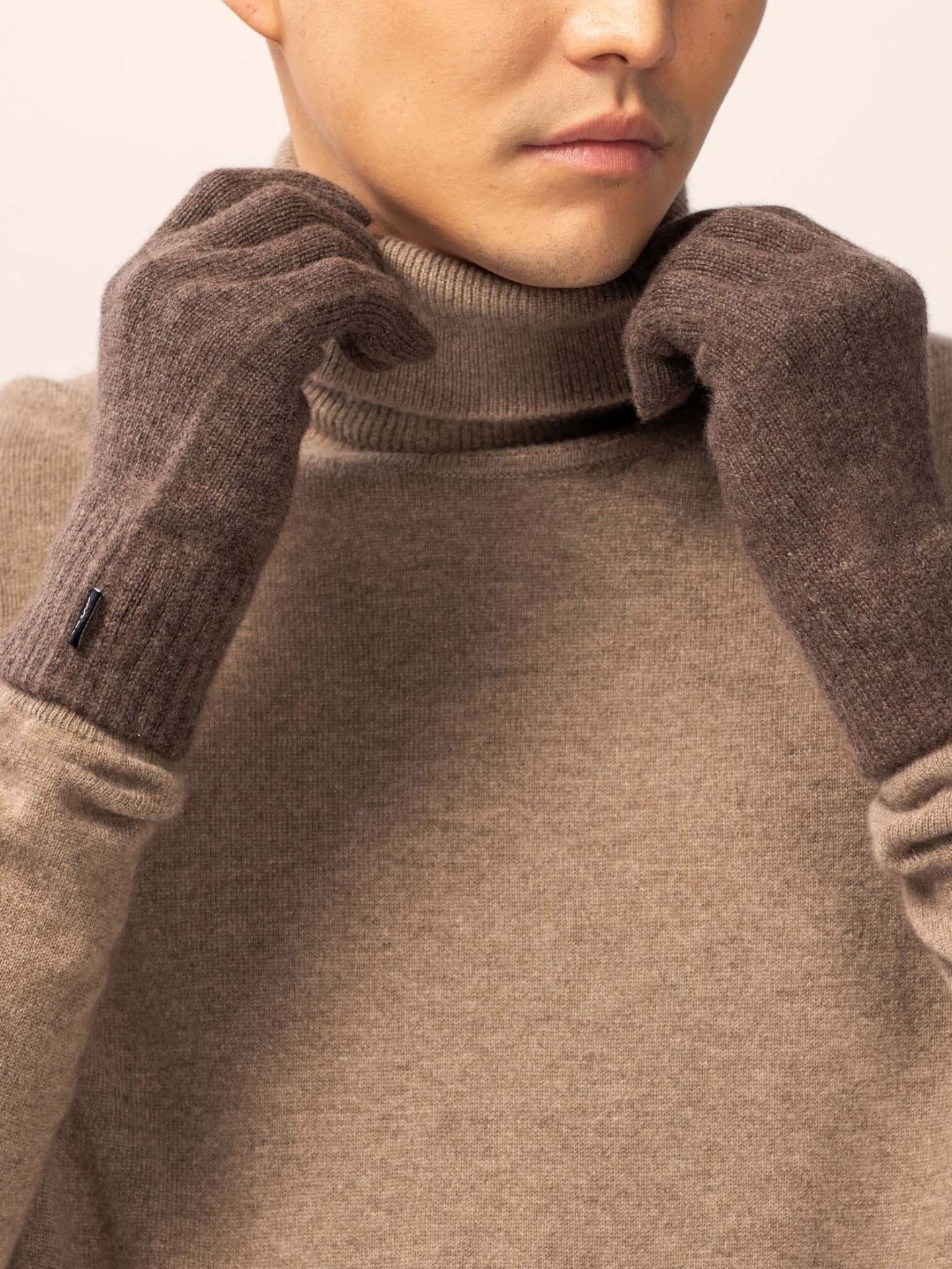 Men's Cashmere Gloves Cocoa - Gobi Cashmere