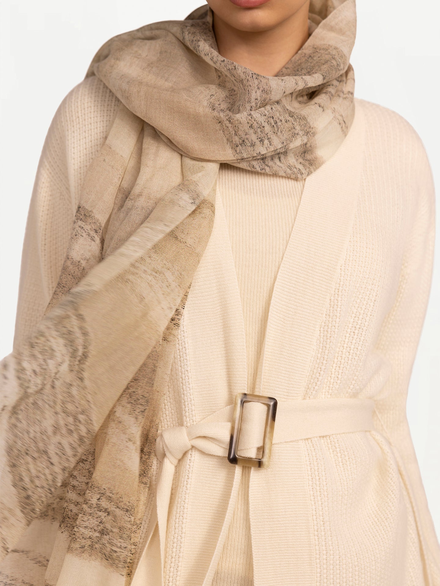 Gobi Cashmere Cable Knit Scarf