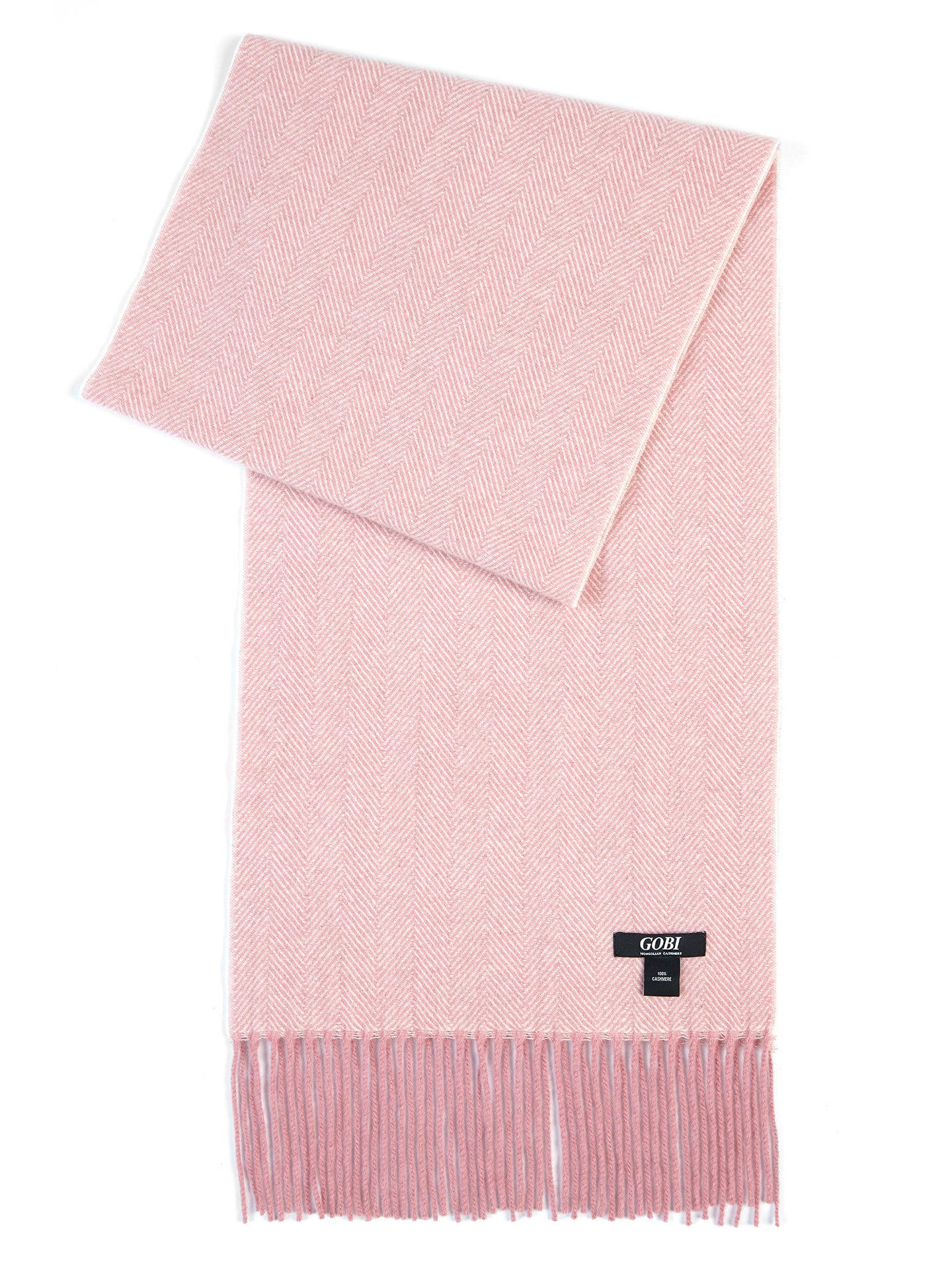Men's Cashmere Classic Check Scarf Pink - Gobi Cashmere