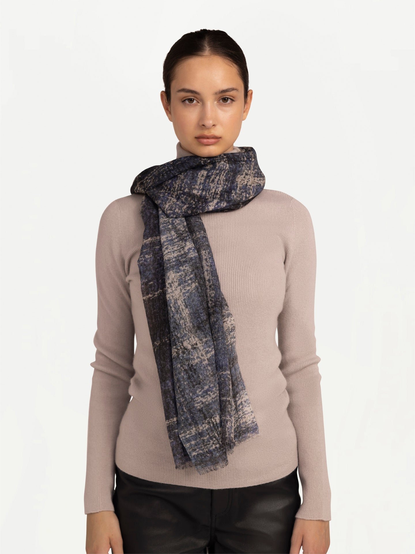 Women's Cashmere Leopard Skin Printed Scarf Brown - Gobi Cashmere