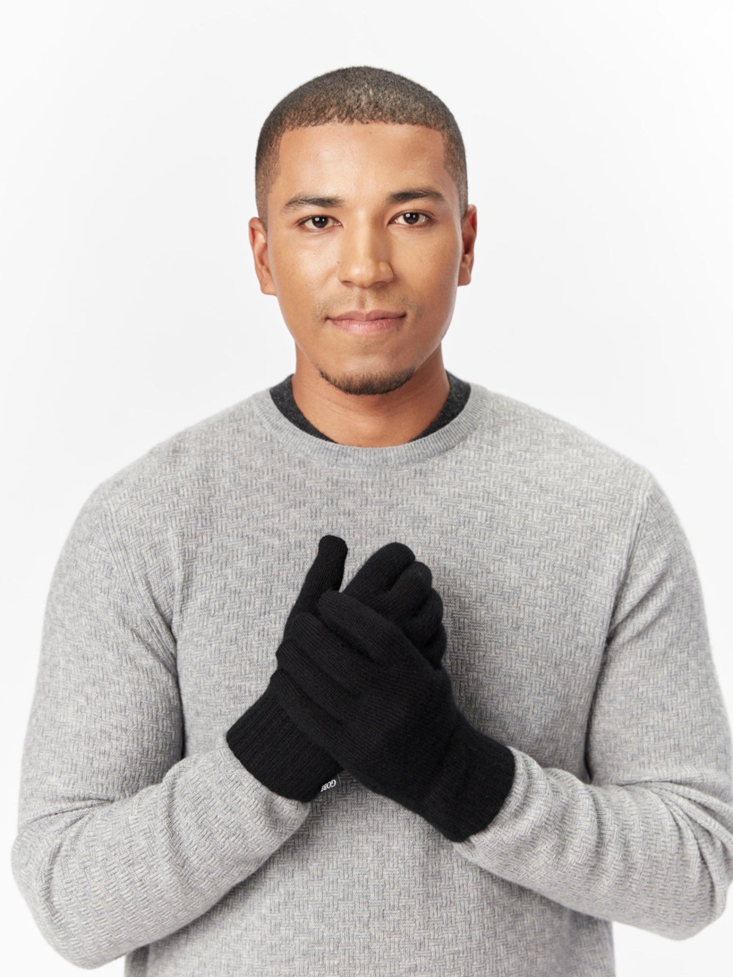 Men's Cashmere Gloves Black -  Gobi Cashmere