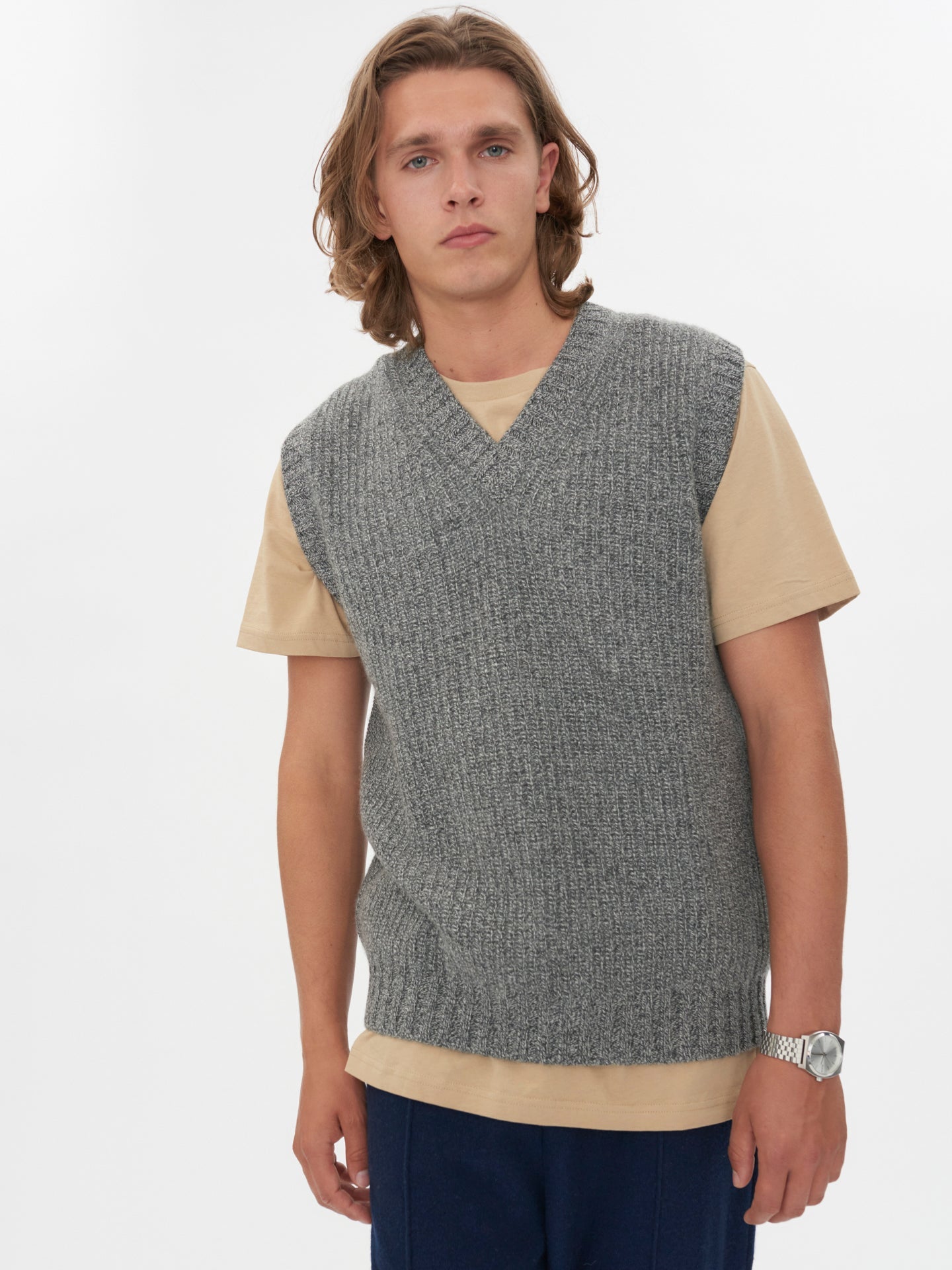 Cashmere short vest