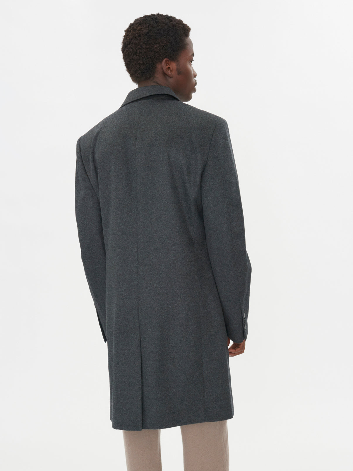 Men's Cashmere Classic Single Breasted Coat Gray - Gobi Cashmere – Gobi ...
